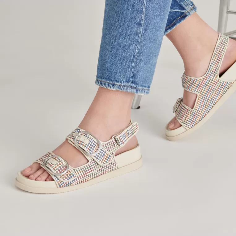 Dolce Vita Extended Sizing | Sandals^STARLA PRIDE SANDALS WHITE MULTI RAFFIA