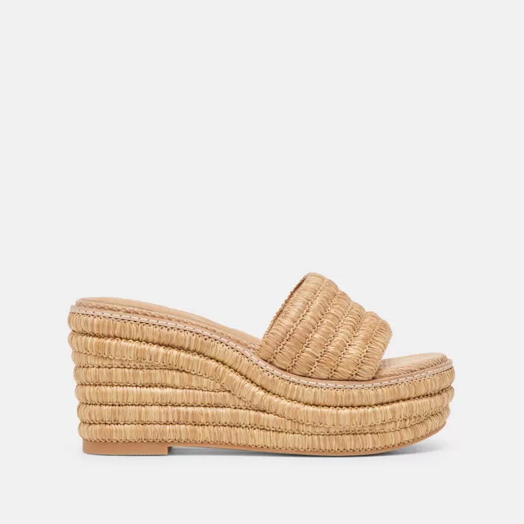 Dolce Vita Wedges | Sandals^THRONE WEDGES LT NATURAL RAFFIA