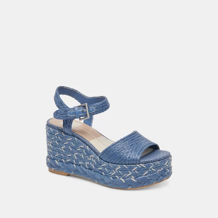 Dolce Vita Wedges^TIAGO WEDGES BLUE RAFFIA