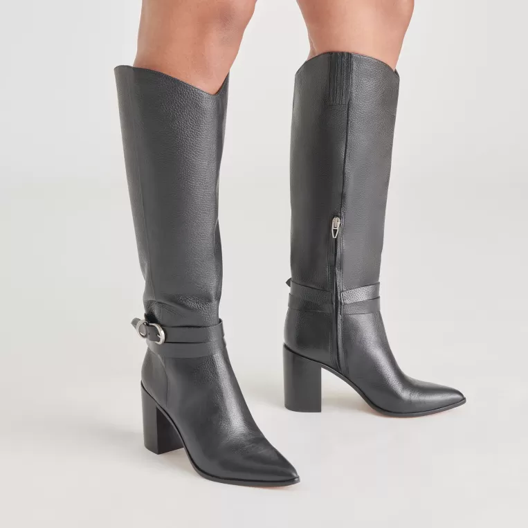 Dolce Vita Western Inspired | Tall Boots^TYRONE WIDE CALF BOOTS BLACK LEATHER