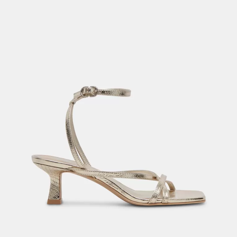 Dolce Vita Sandals | Heels^ZAMAL HEELS LIGHT GOLD CRINKLE PATENT