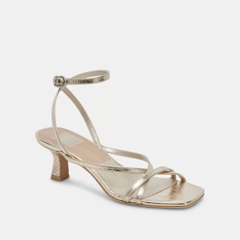 Dolce Vita Sandals | Heels^ZAMAL HEELS LIGHT GOLD CRINKLE PATENT