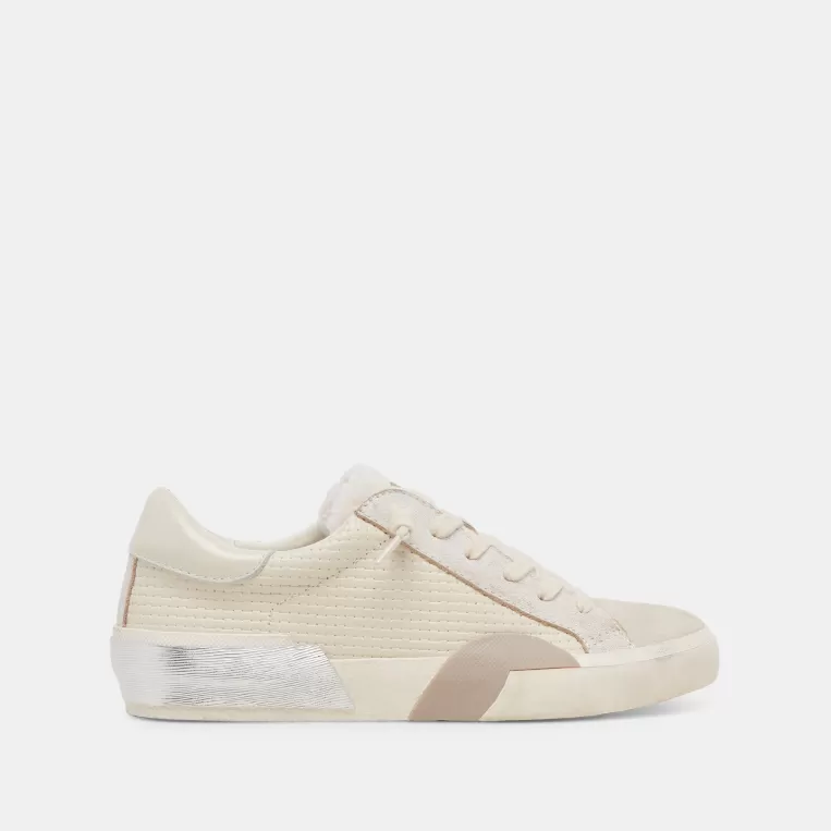 Dolce Vita Sneakers^ZINA PLUSH SNEAKERS OFF WHITE WOVEN