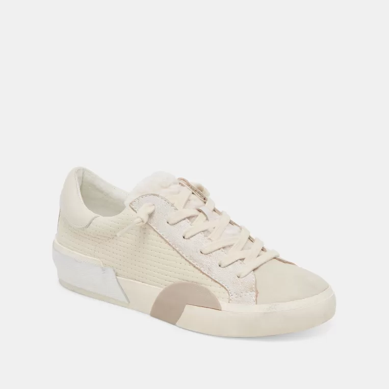 Dolce Vita Sneakers^ZINA PLUSH SNEAKERS OFF WHITE WOVEN