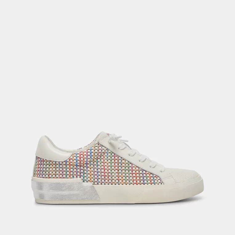 Dolce Vita Extended Sizing | Sneakers^ZINA PRIDE SNEAKERS WHITE MULTI RAFFIA