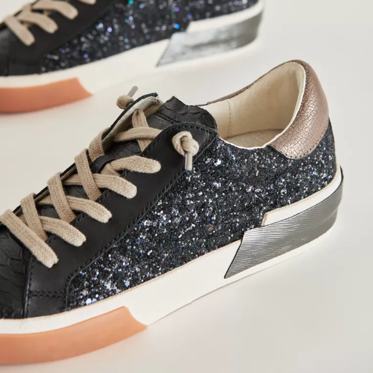 Dolce Vita Sneakers^ZINA SNEAKERS BLACK SHIMMER GLITTER