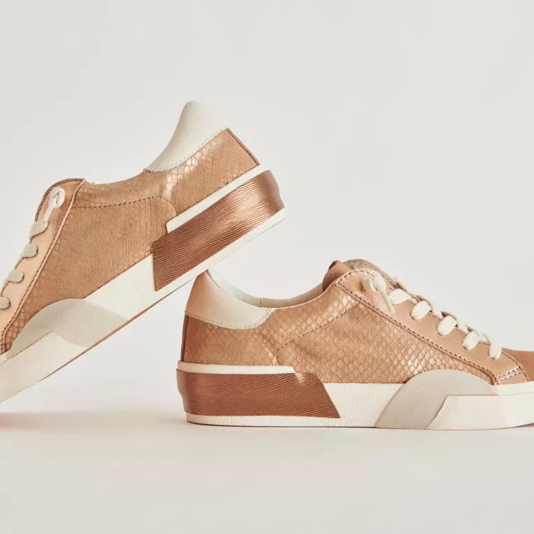 Dolce Vita Make It Metallic | Sneakers^ZINA SNEAKERS BRONZE EMBOSSED LEATHER