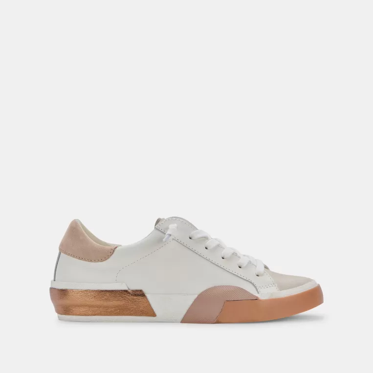 Dolce Vita Wide Widths | Sneakers^ZINA WIDE SNEAKERS WHITE TAN LEATHER