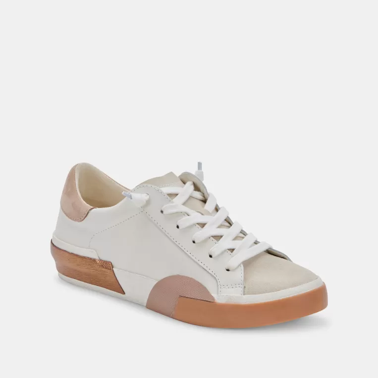 Dolce Vita Wide Widths | Sneakers^ZINA WIDE SNEAKERS WHITE TAN LEATHER